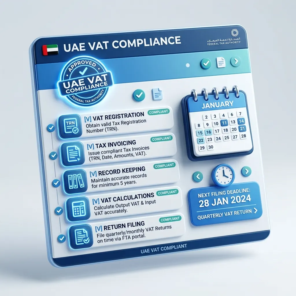 UAE VAT Penalties and Compliance Flowchart