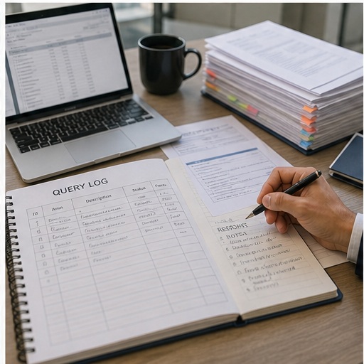 Generated Audit Preparation Support in Dubai, UAE visual for track auditor queries with UAE business documents and compliance planning