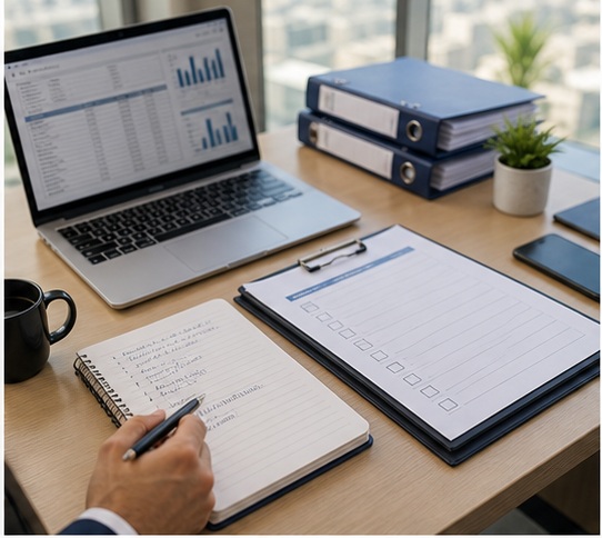 Generated On-Site Accounting Services in Dubai, UAE visual for set the visit scope with UAE business documents and compliance planning
