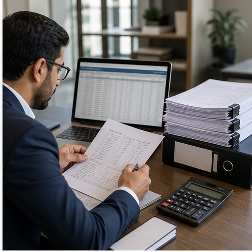 Generated VAT Consultancy in Dubai, UAE visual for review invoices and records with UAE business documents and compliance planning