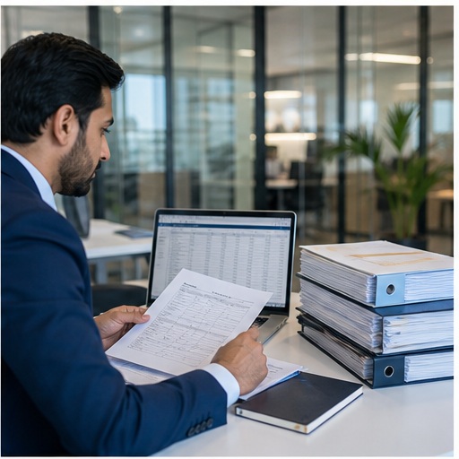 Generated VAT Consultant in Dubai, UAE visual for connect vat advice to records with UAE business documents and compliance planning